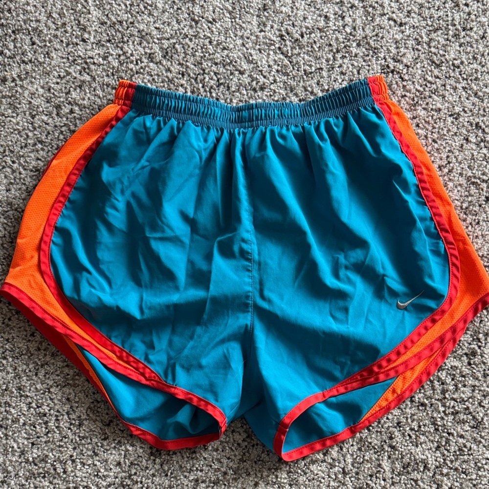 Nike Teal and Orange Running Shorts